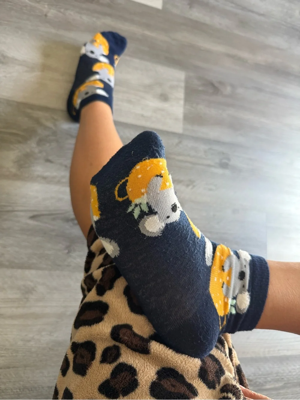 Koala Socks Navy Blue Gray Yellow Good Used Condition Women’s